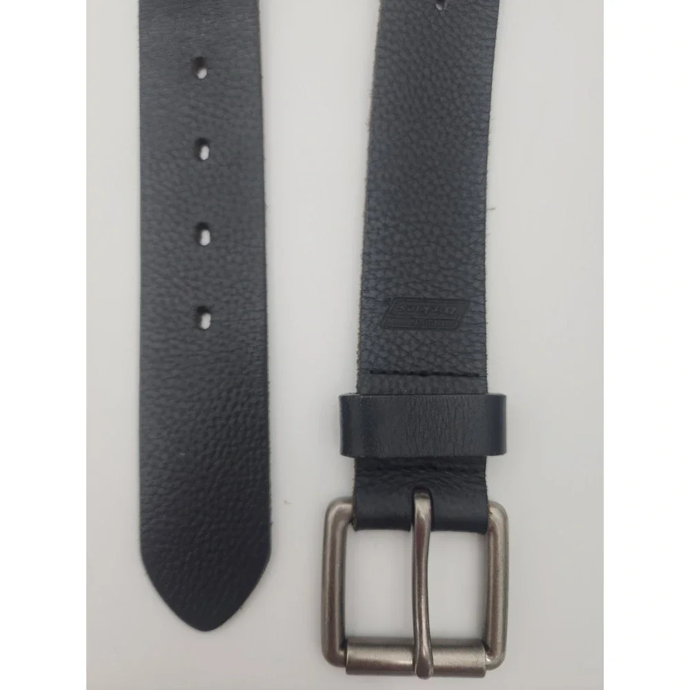 Dickies Black Pebbled Leather Belt Sz 38